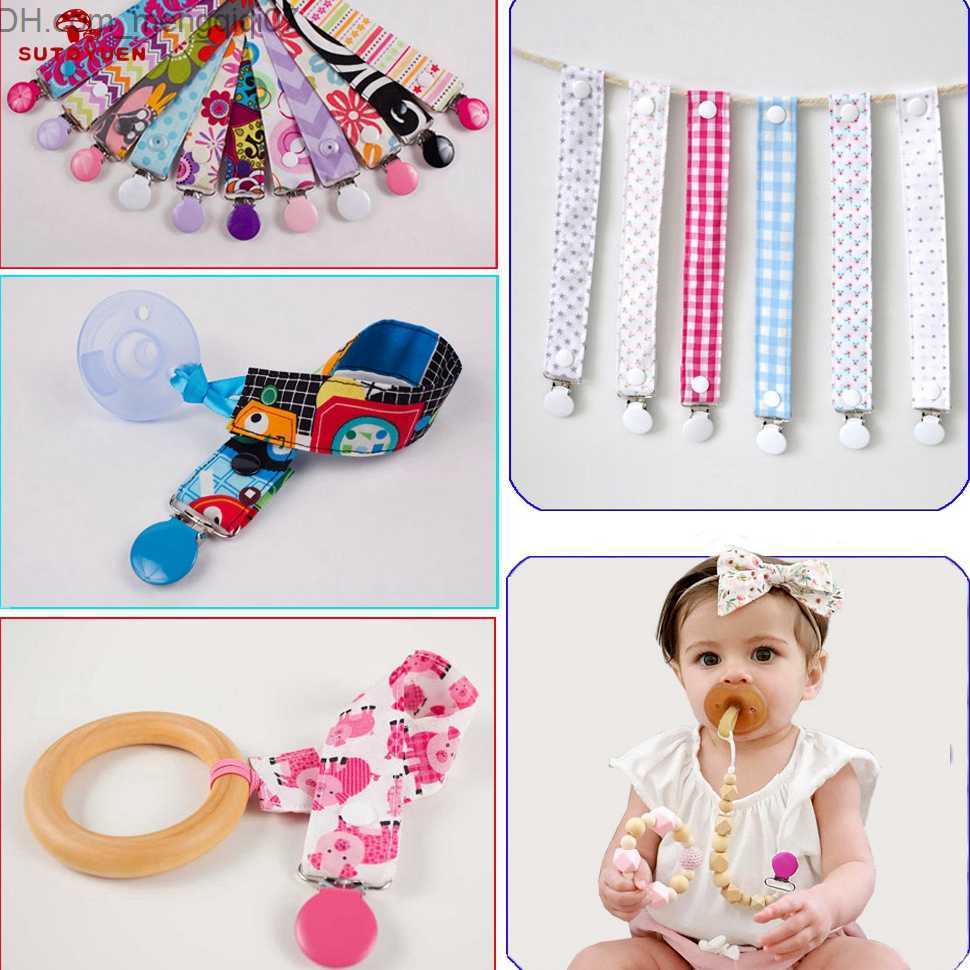 Pacifier Holders Clips# Sutoyuen 10 piece circular metal baby pacifier clip suspension dummy bib teeth toy chain lead nickel Z230804