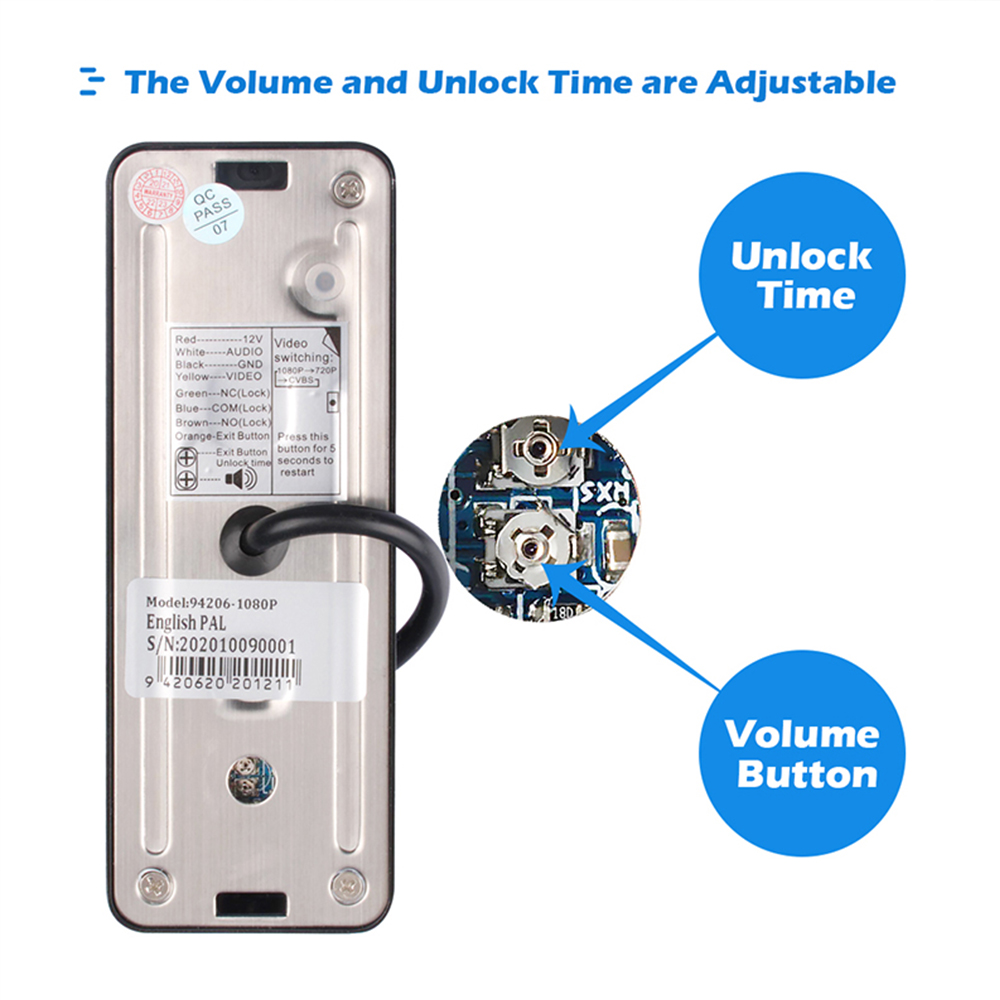 Quality 10 Inch Screen Monitor Wide View Angle Video Doorphone Camera Night Vision Motion Detection Video Doorphone For Home Villa