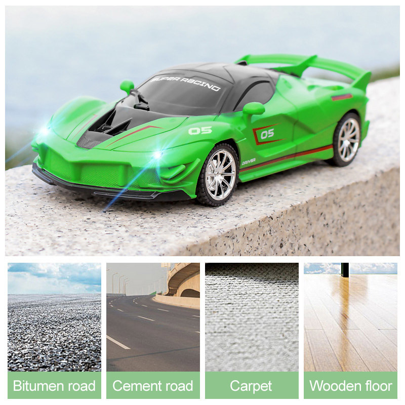 Electric/RC Car 1/18 RC Car LED Light 2.4G Radio Remote Control Sports Cars For Children Racing High Speed Drive Vehicle Drift Boys Girls Toys 230804