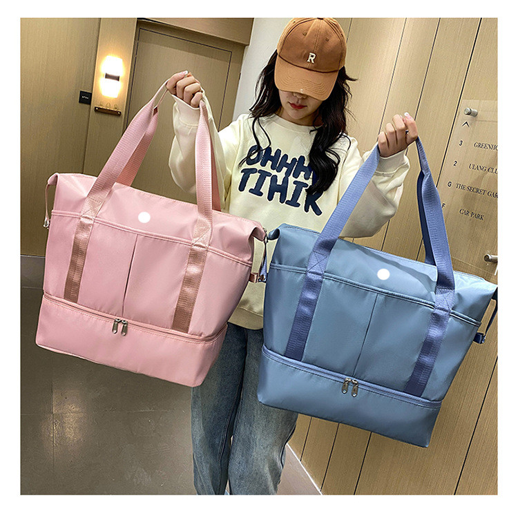 Women Gym Bag Casual Large Shoulder Bag Roomy Nylon Duffel Bag hopping Bags Waterproof Large Capacity LLM8125