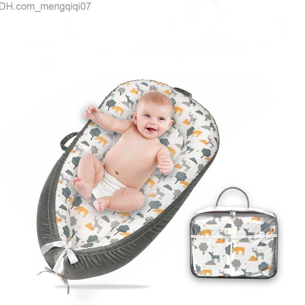 Bassinets Cradles Removable Portable Crib Nest Play Flat noodles Box Bass Pad Cradle Fence Z230804