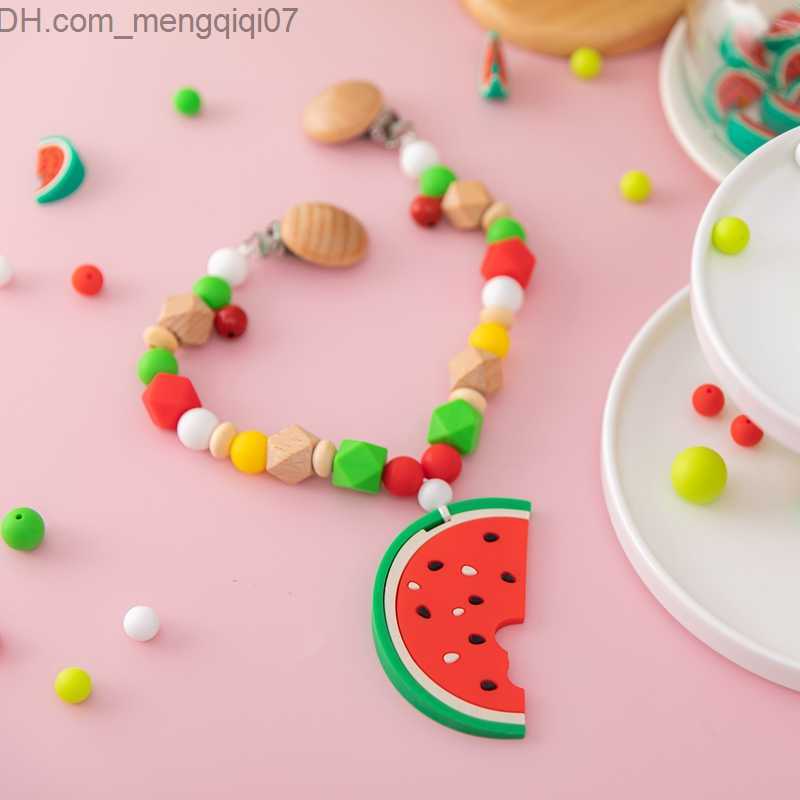 Pacifier Holders Clips# Baby stroller toy watermelon crib pendant Rattlesnake toy making music pacifier clip baby teeth baby sensor Rattlesnake Z23080