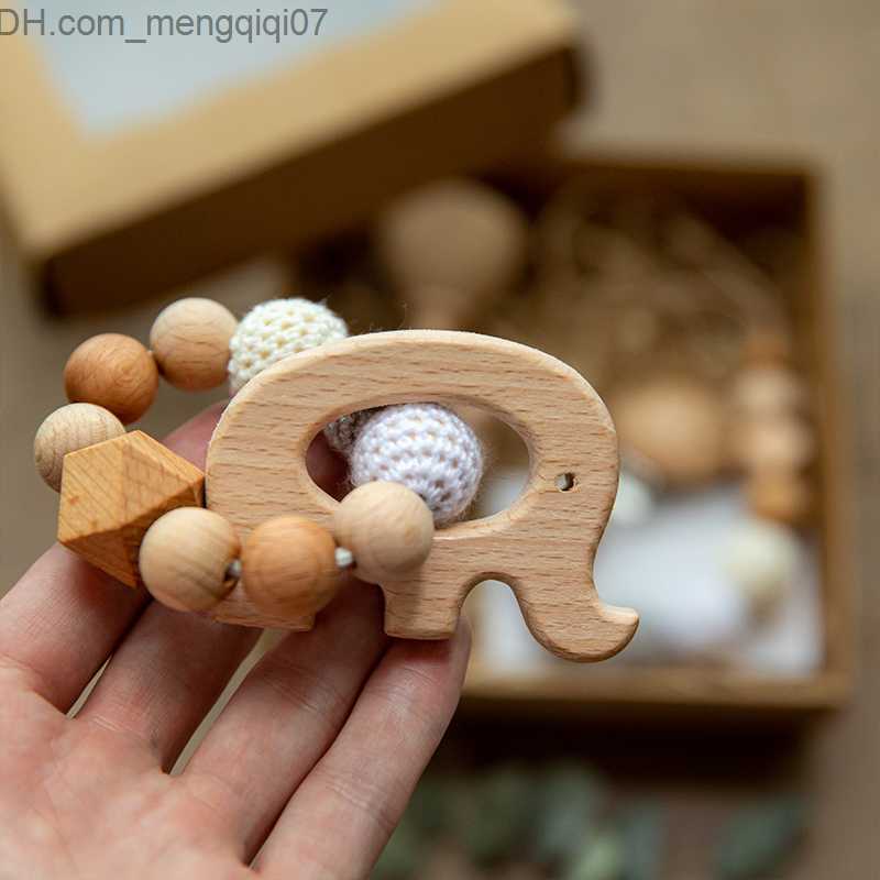 Pacifier Holders Clips# 3 pieces/set baby wooden music speaker pacifier virtual clip teeth bracelet hanging mobile bracket gym baby stroller game toy 