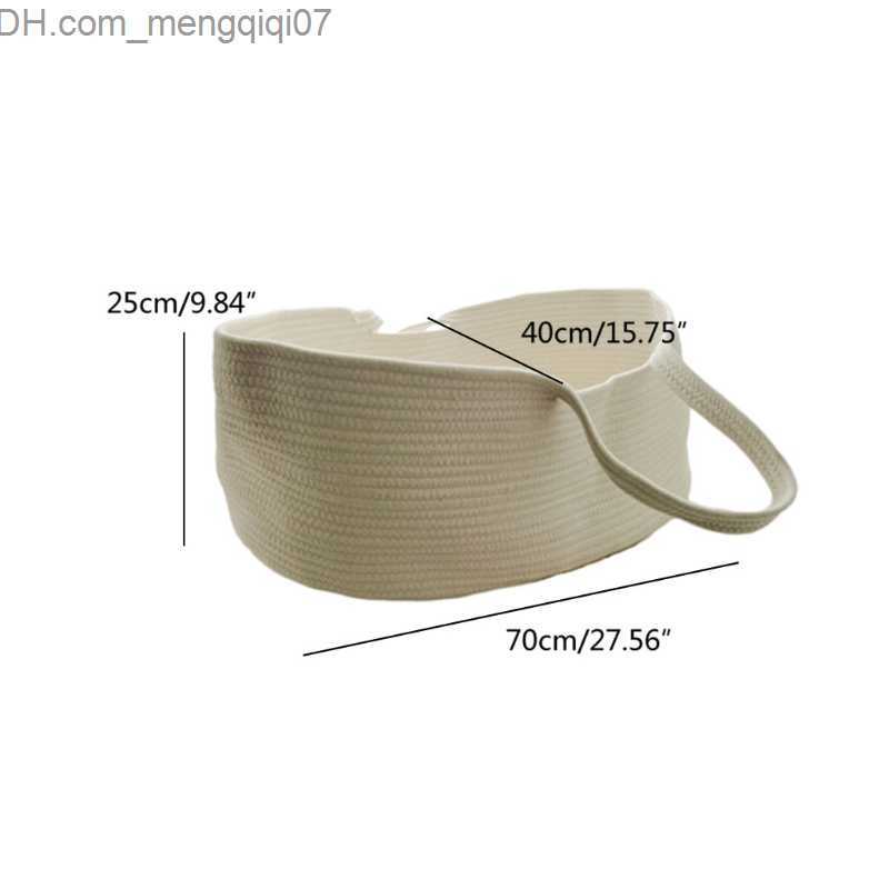 Bassinets Cradles Portable Baby Basket Carrier Cotton Rope Woven Baby Bed Baby Bed Cradle Baby Bed Decoration Z230804