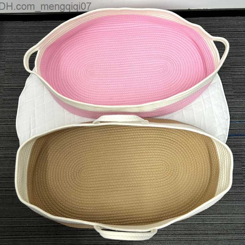 Bassinets Cradles Bed Babynest Sleeping Cribs Newborn Baby Nest Travel Portable Cotton Rope Bassnet Cradle Moses Basket with Mattress Z230804