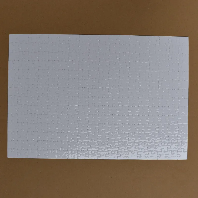 wholesale A3 300 pcs Sublimation Puzzle Blanks White Blank Jigsaw Puzzles for Adults Heat Press Thermal Transfer Printing Craft 252pcs LL