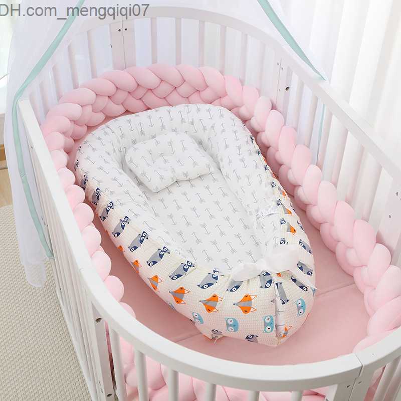 Bassinets Cradles Baby Cradle Lounge with Pillows Baby Nest Bed Used for Travel Cotton Basket Bass Mats Z230804