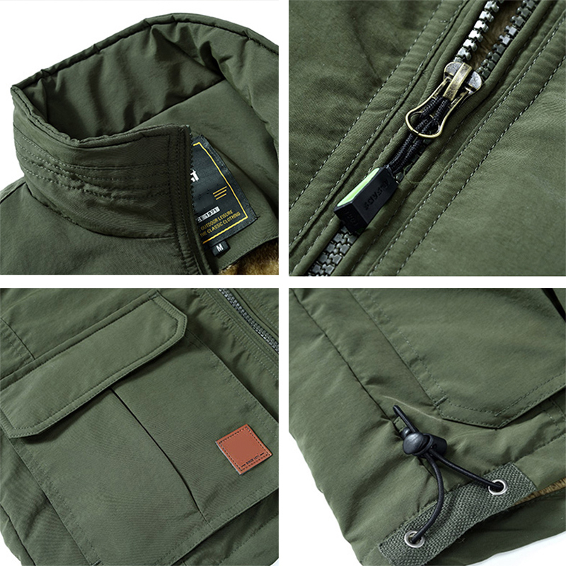 Men's Vests Winter Men Fleece Warm Vest With Many Pockets Autumn Male Casual Thick Multi Pocket Waistcoat Pographer Sleeveless Jacket 230803