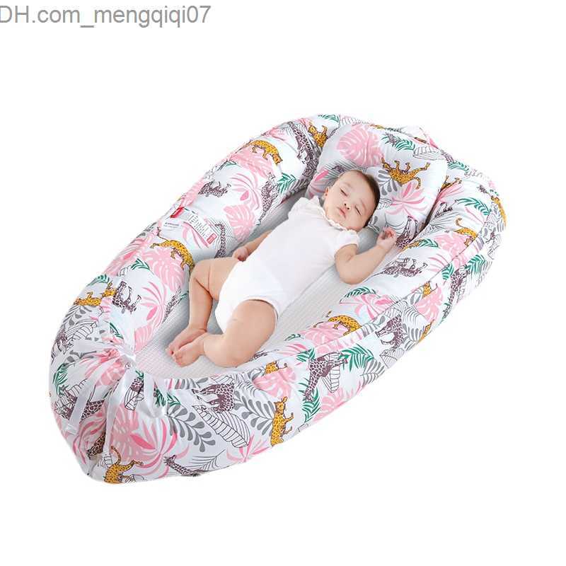 Bassinets Cradles Detachable travel baby nest protector circular lounge bed bumper newborn portable baby cradle soft baby Bassnet Z230805