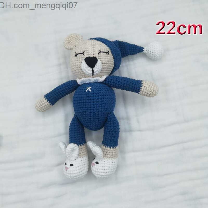 Pacifier Holders Clips# 1 set of DIY crochet bear baby teeth newborn rabbit mouse toy wooden plush tooth ring pacifier clip chain set baby supplies Z2