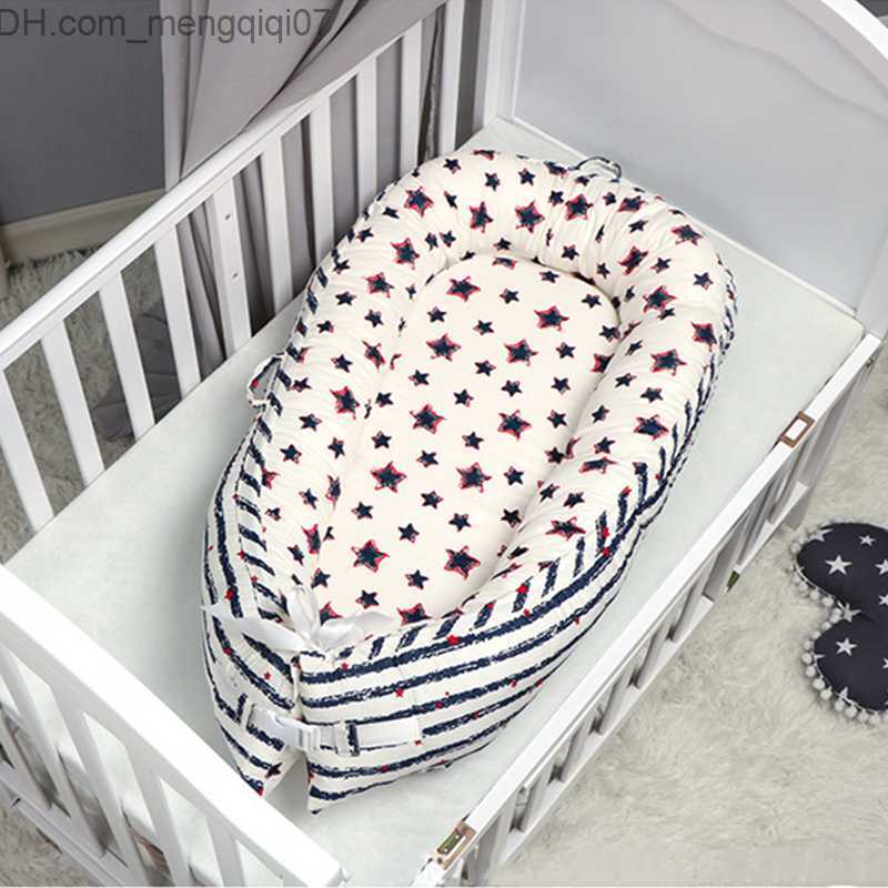 Bassinets Cradles Baby Nest Sleep Bed Portable Baby Bed Travel Bed Baby Cotton Cradle Newborn Baby Bed Bass Cushion Bumper Direct Transport Z230804