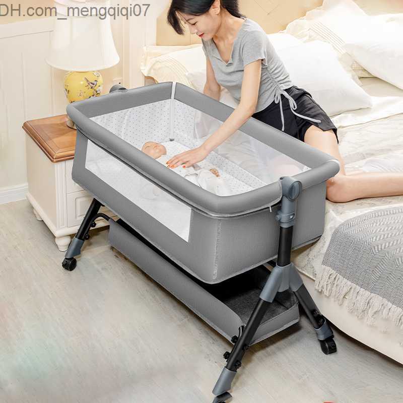 Bassinets Cradles Foldable crib portable bass bed foldable cradle bed storage bag with replacement table mosquito net Z230804