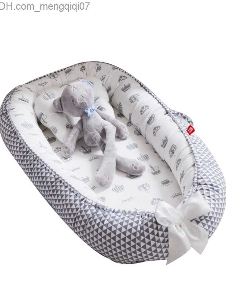 Bassinets Cradles Sleep Portable Neonatal Bassinet Travel Folding Baby Cradle Bed Lace Bed Baby Princess Nest Bumper Z230805