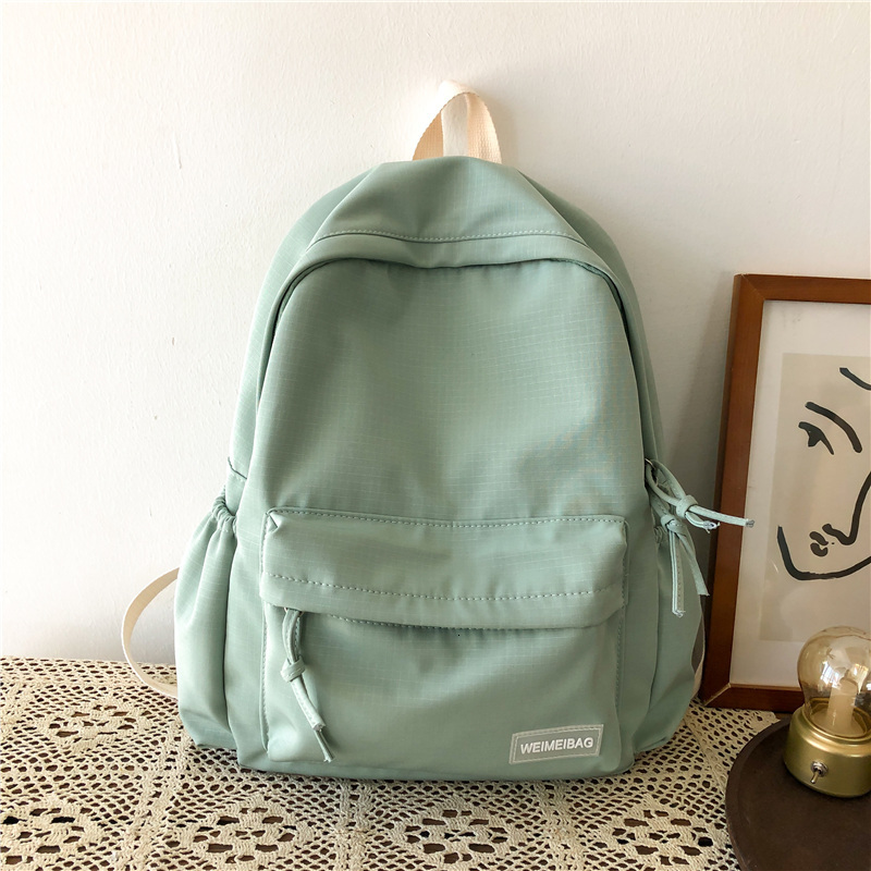 Backpacks Waterproof Nylon Women School backpack Large Solid Color Girls Travel Bag College Schoolbag Female Laptop Back Pack Mochilas 230803