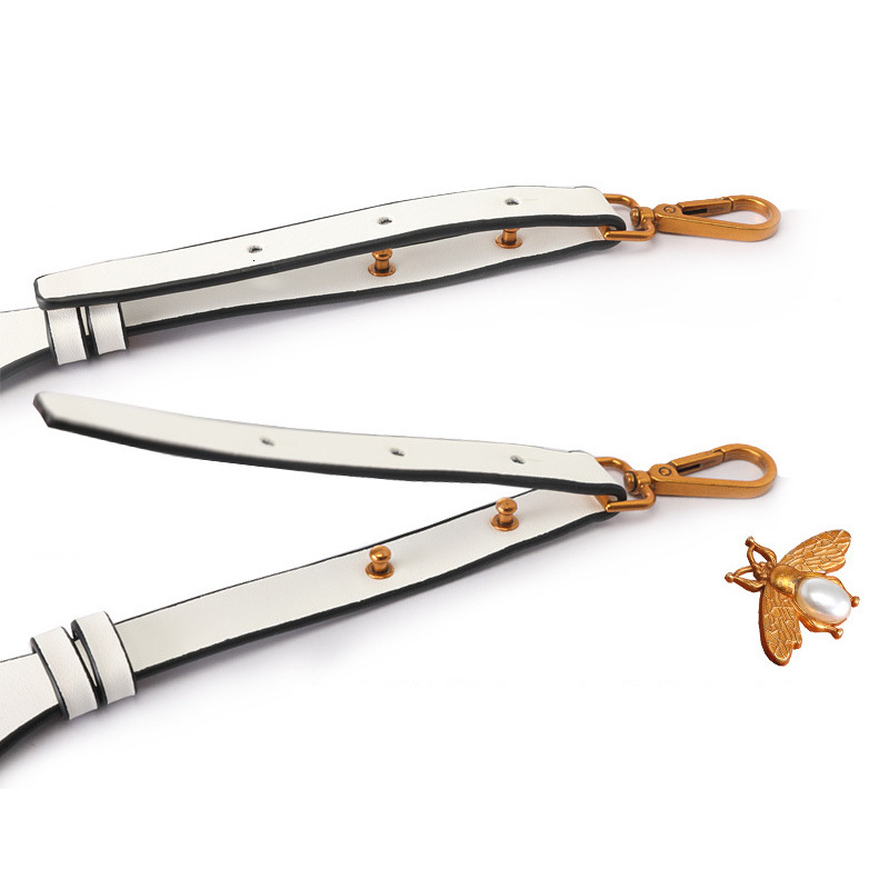 Bag Parts Accessories TINBERON Strap Fashion Vintage Gold Metal Bee Real Leather Shoulder Women Replacement 230804 1121