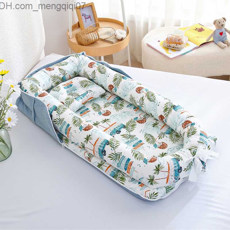 Bassinets Cradles Bed with pillow 85x45cm baby travel baby cradle suitable for newborns portable crib baby bass cushion bumper Z230804