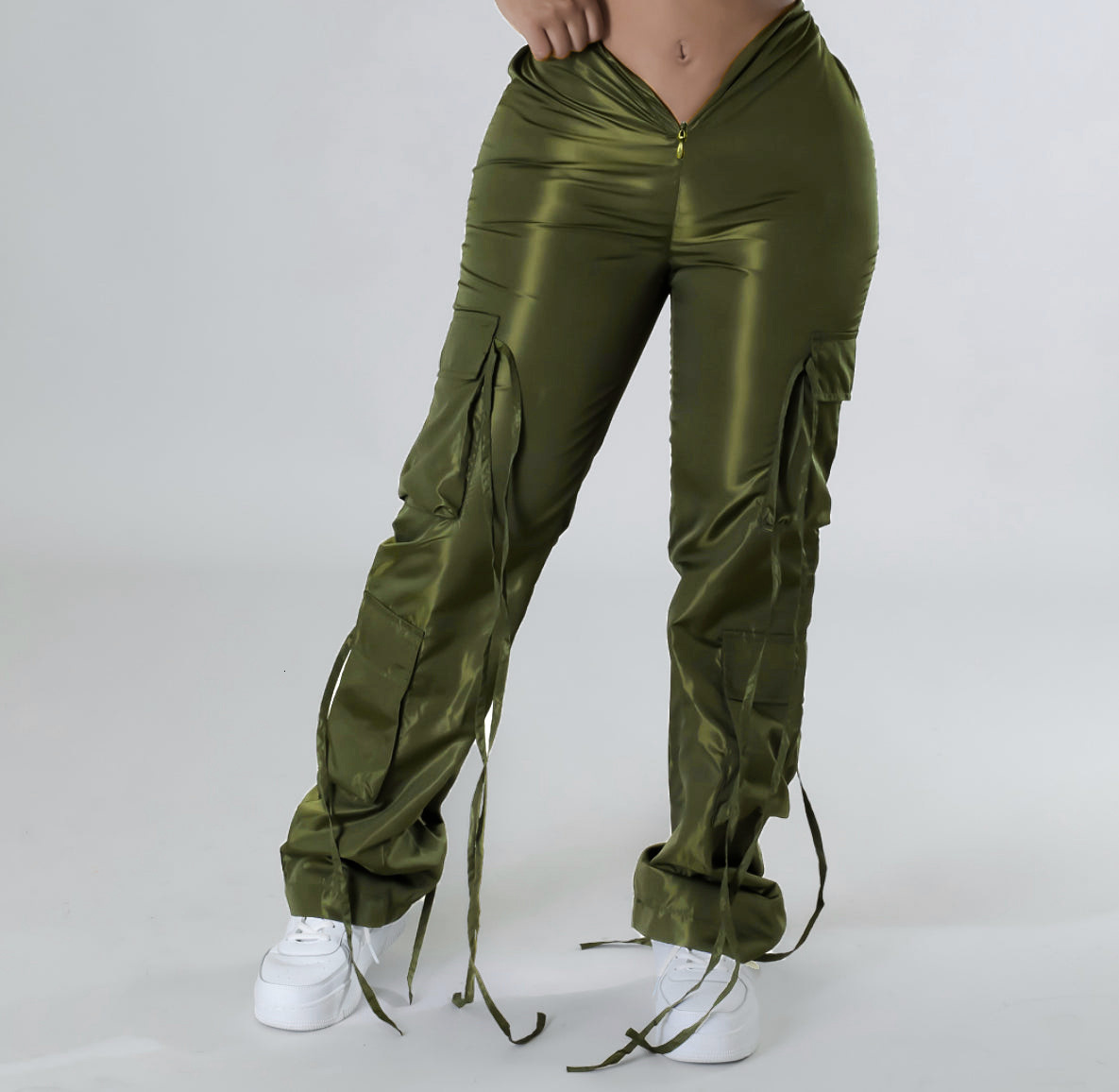 Women s Pants V Front Waist Baggy Pure Color Cargo Ruched Oversized Traf Trousers XXL Fashion Streetwear Petite Sweatpant 230803