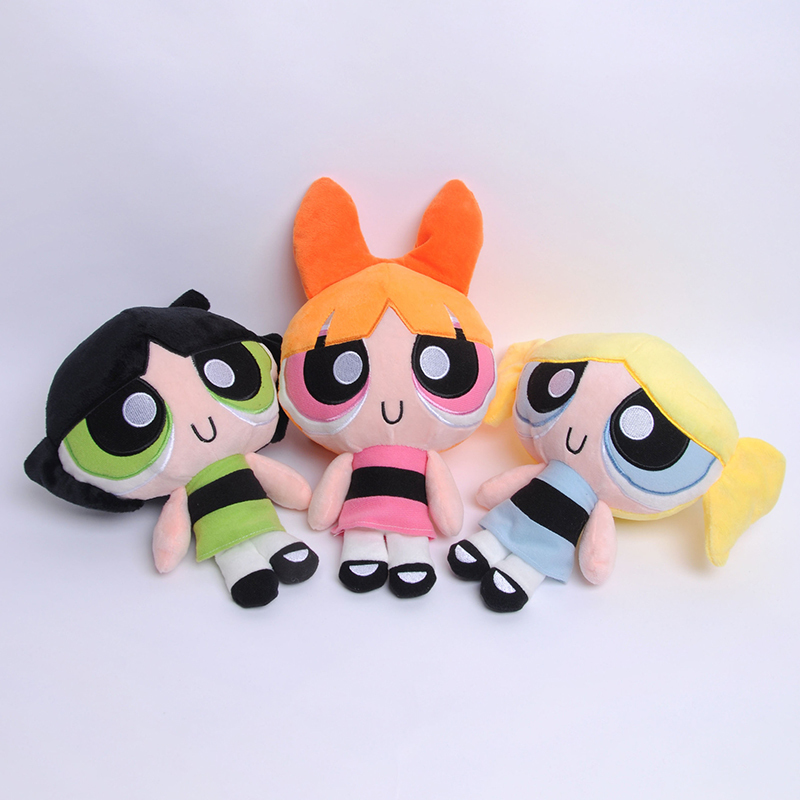 Plush Dolls 3pcs lot 20cm Cartoon anime Powerpuff Girls Plush Toys Cute Blossom Buttercup Bubbles stuffed Plush dolls Gifts For Children