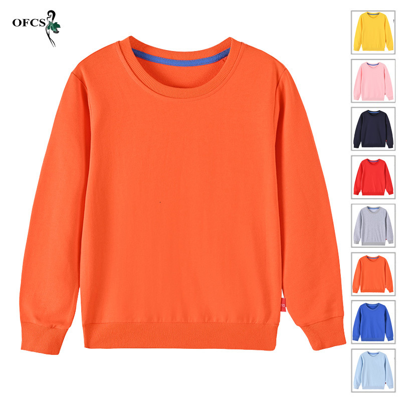 Hoodies Sweatshirts Autumn 212Years Children's Coat Tops Colorful Clothes Toddler Baby Kids Boys Girls Cotton Casual Hooded Solid Plain Sweatshir