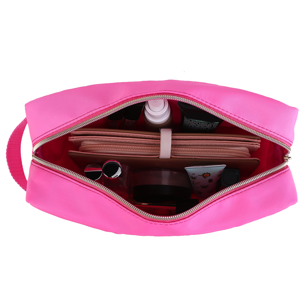 Toiletry Kits Letter Patches Nylon Cosmetic Bag Clutch Women Fashion Travel Make up Bags Pouches Snakes Stuff Makeup 230804