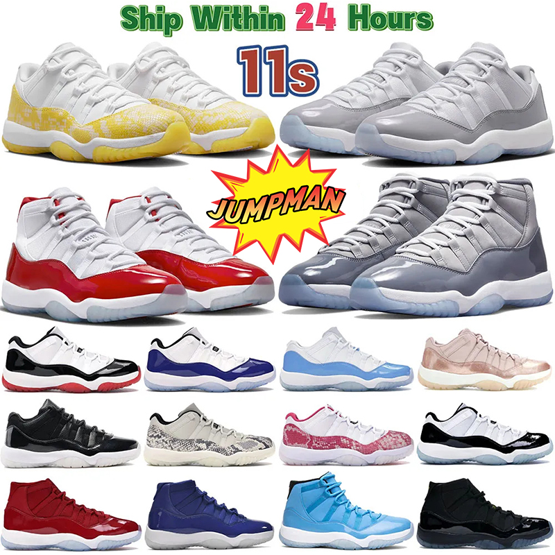 Cherry 11s Men Basketball shoes low 72-10 Cool Grey Animal Instinct 25th Anniversary bred concord Mens Women 11 Citrus Trainers Midnight Navy Sneakers