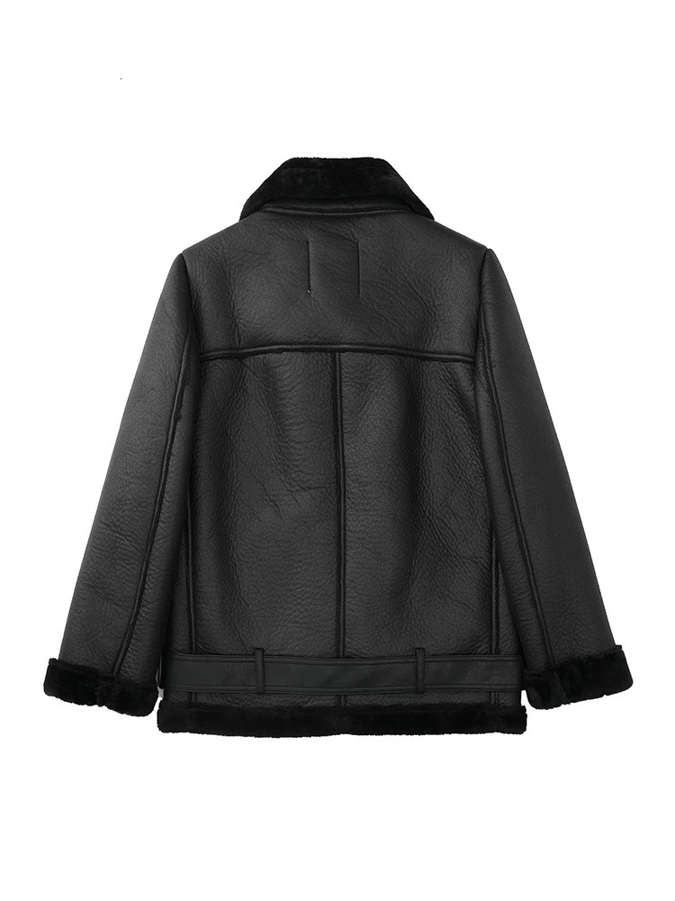 Women s Jacket Autumn and Winter Fashion Double sided Jacket Coat Vintage Long Sleeve Zipper Female Outerwear Overshirt 230804