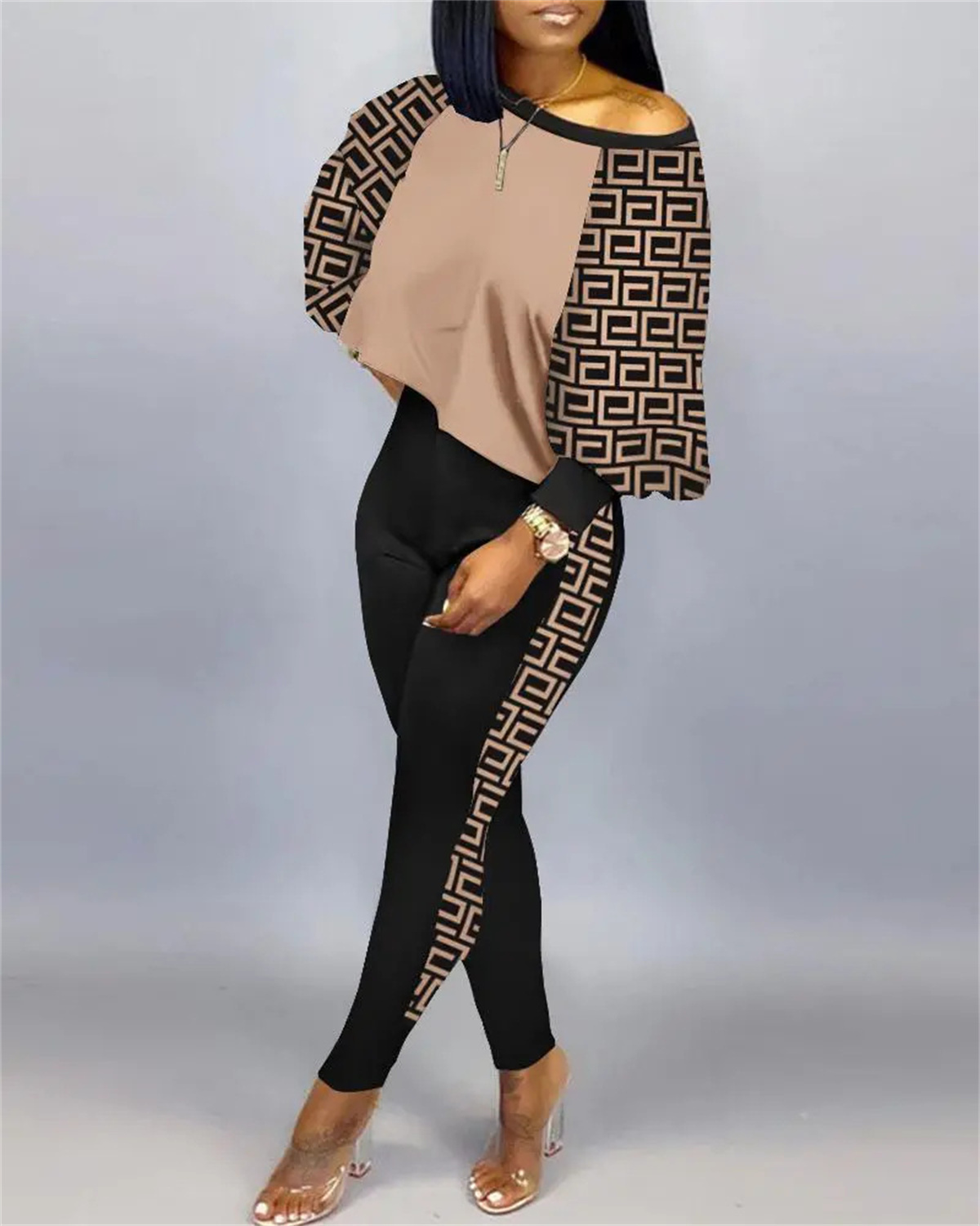 Women Tracksuits Jogger Dress Shirts and PANTS Suits letter Print 2 Piece Set Long Sleeve Lady Outfit Sweatsuits Blouse Trouse Tops Leisure Clothes ou