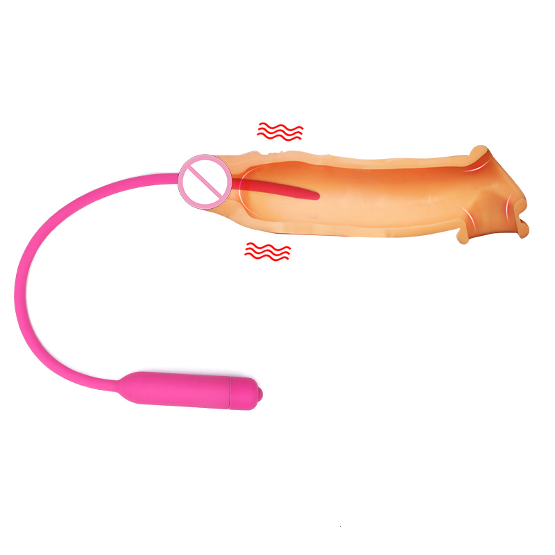 Adult Toys Urethral Sounding Vibrators 5575mm Silicone Penis Plug Urethal Sound Vibration Masturbators For Men Urethra Insertion 230804