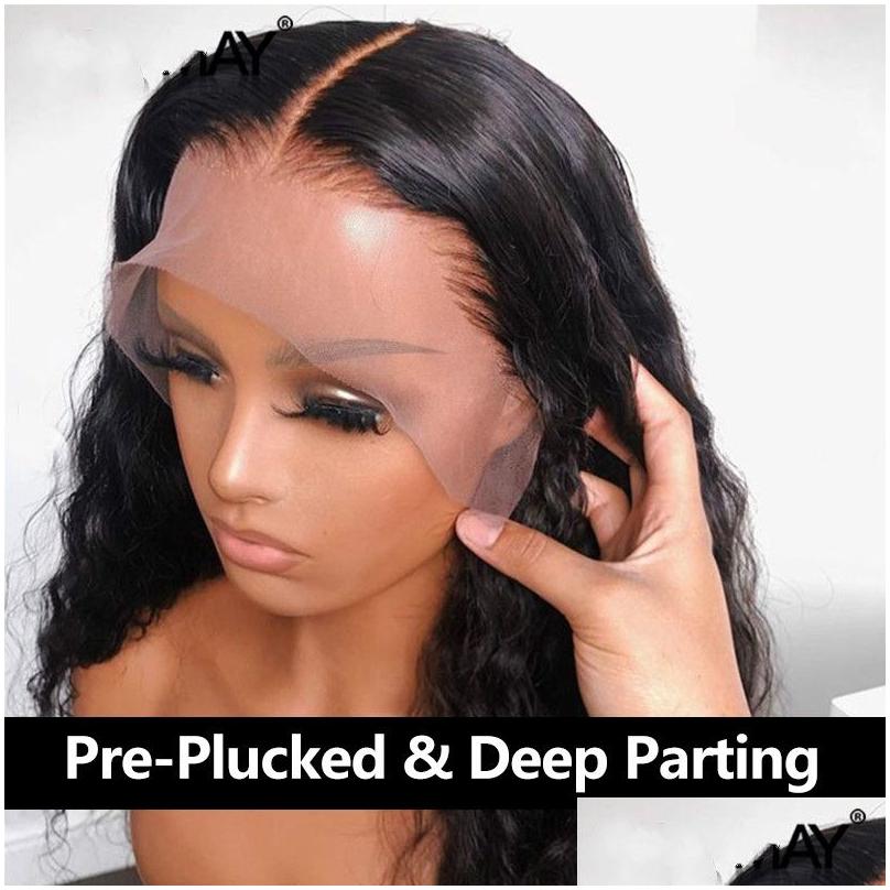 Lace Wigs Loose Curl 250 Density 13X6 Front Human Hair 360 Frontal Wig Brazilian Remy Water Wave 30 Inch Fl You May Drop Delivery Prod Dhnlq
