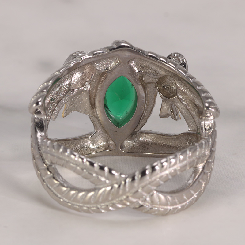 Wedding Rings Real 925 Sterling Silver Aragorn of Barahir LOTR Ring For Men Movie Fan Jewelry 230804