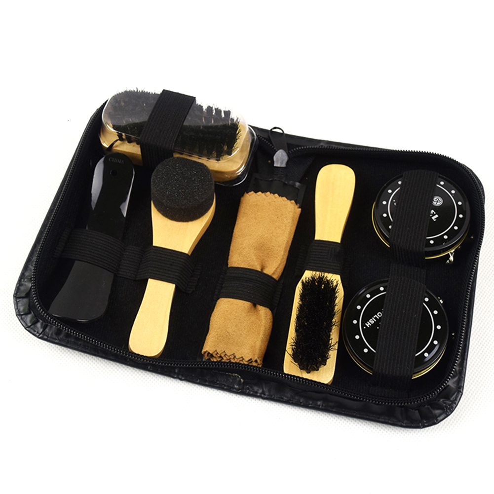 Shoe Parts Accessories Fathers Day Boots With Case Care Brushes Household Portable Travel Sponge Birthday Sneakers Polish Kit Cleaning Tool 230804