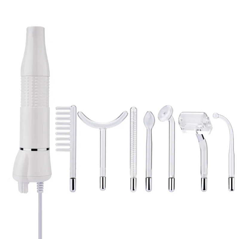 Hot Sale Violet High Frequency 7 Electrodes Skin Facial Beauty Care Spot Remover Machine Argon Neon Light Portable Device Skin Rejuvenation Acne Treat