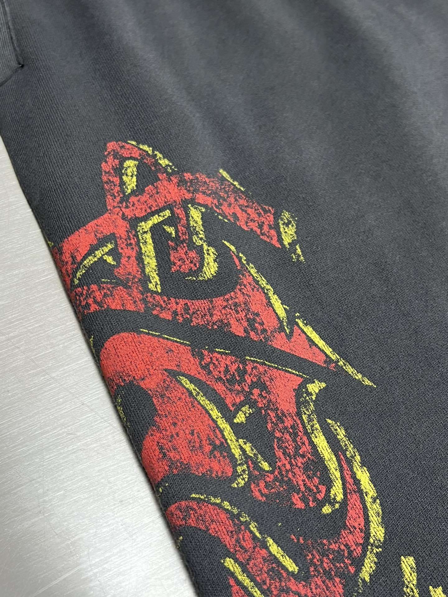 Original Pants 23SS New Inkjet Graffiti Printing Sports Pants Loose Fit Casual Pants Men Straight Pants Loose Men's Duty Trousers