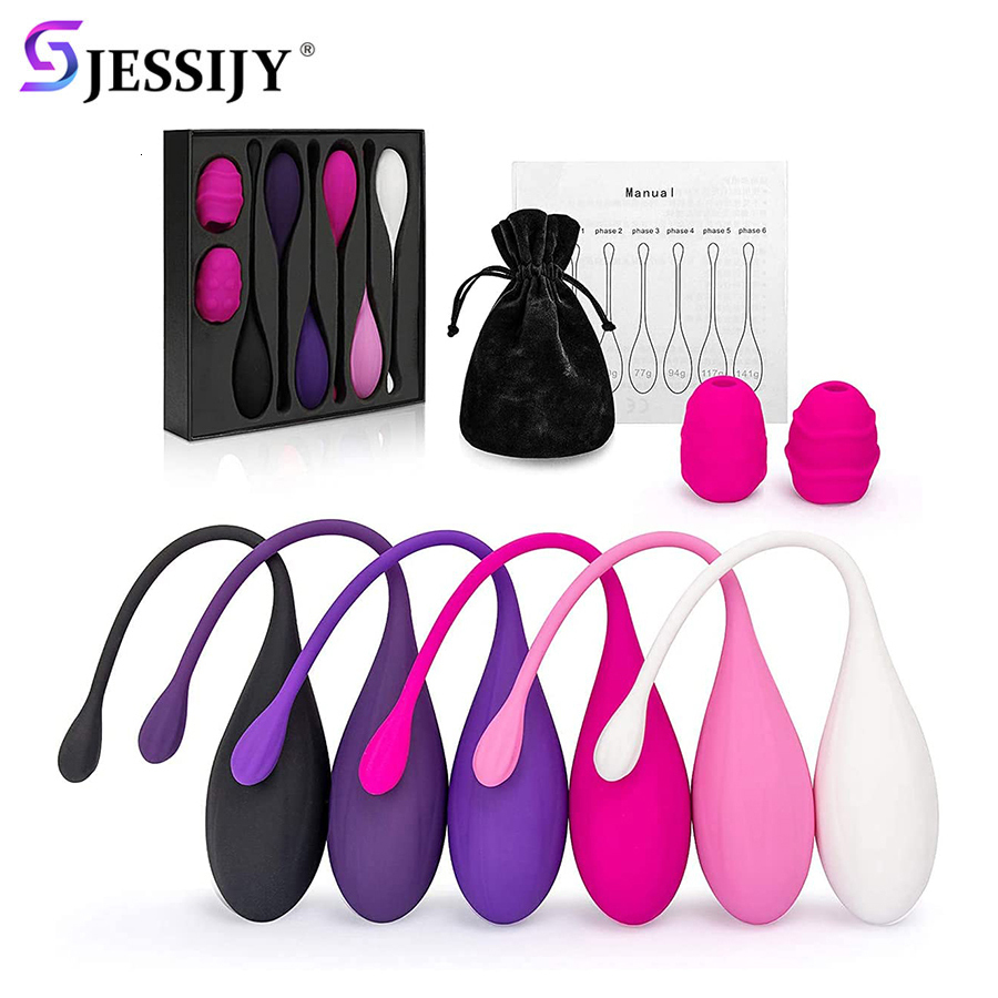 EggsBullets Smart Kegel Ball Vaginal Dumbbells Full Silicone Pussy Vagina Tighten Exercise Balls Set For Women Lady gdfty 230804