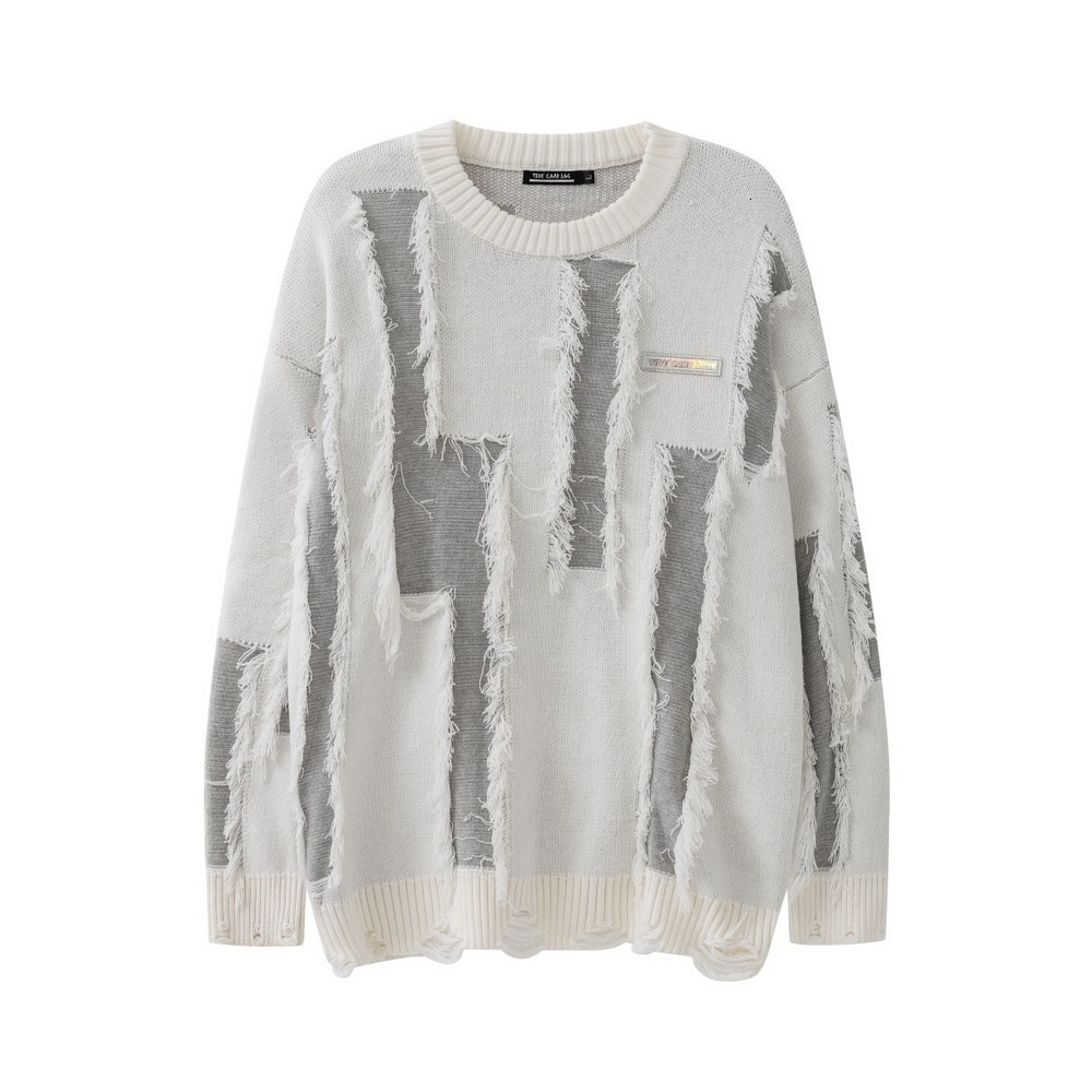 Women's Sweaters Distressed Winter Frayed Tassels Oversized Goth for Women Men Lover's Unisex Ripped Grunge Aesthetic Clothing Pulls 230804