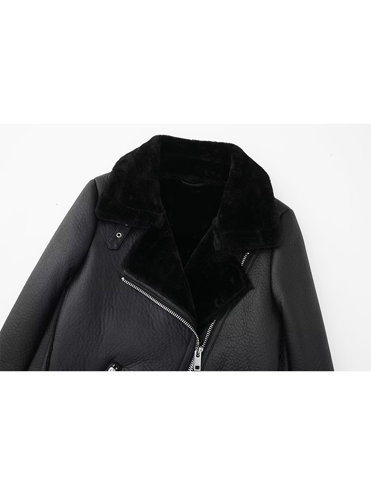Women s Jacket Autumn and Winter Fashion Double sided Jacket Coat Vintage Long Sleeve Zipper Female Outerwear Overshirt 230804