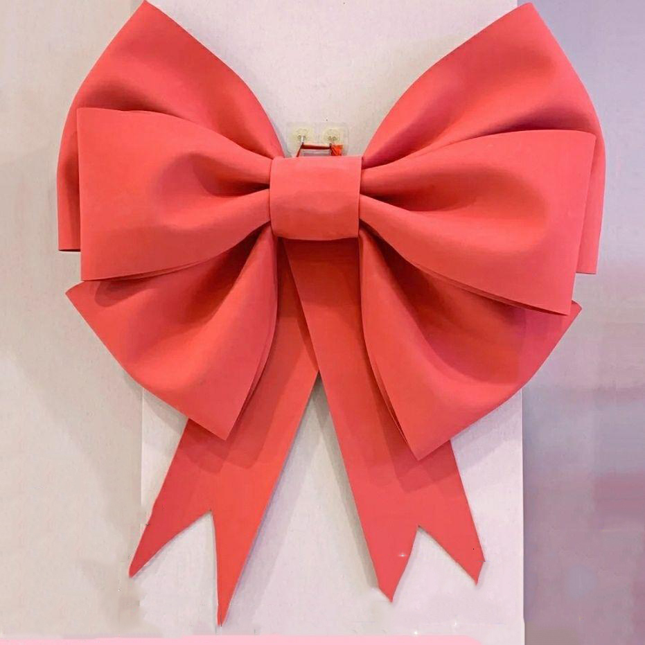 Figurines Decorative Objects Aqumotic DIY Huge Bow Material Package Giant Bowknot Large Bowtie Decoration Handmade PE Party Background Wall Decor 2308