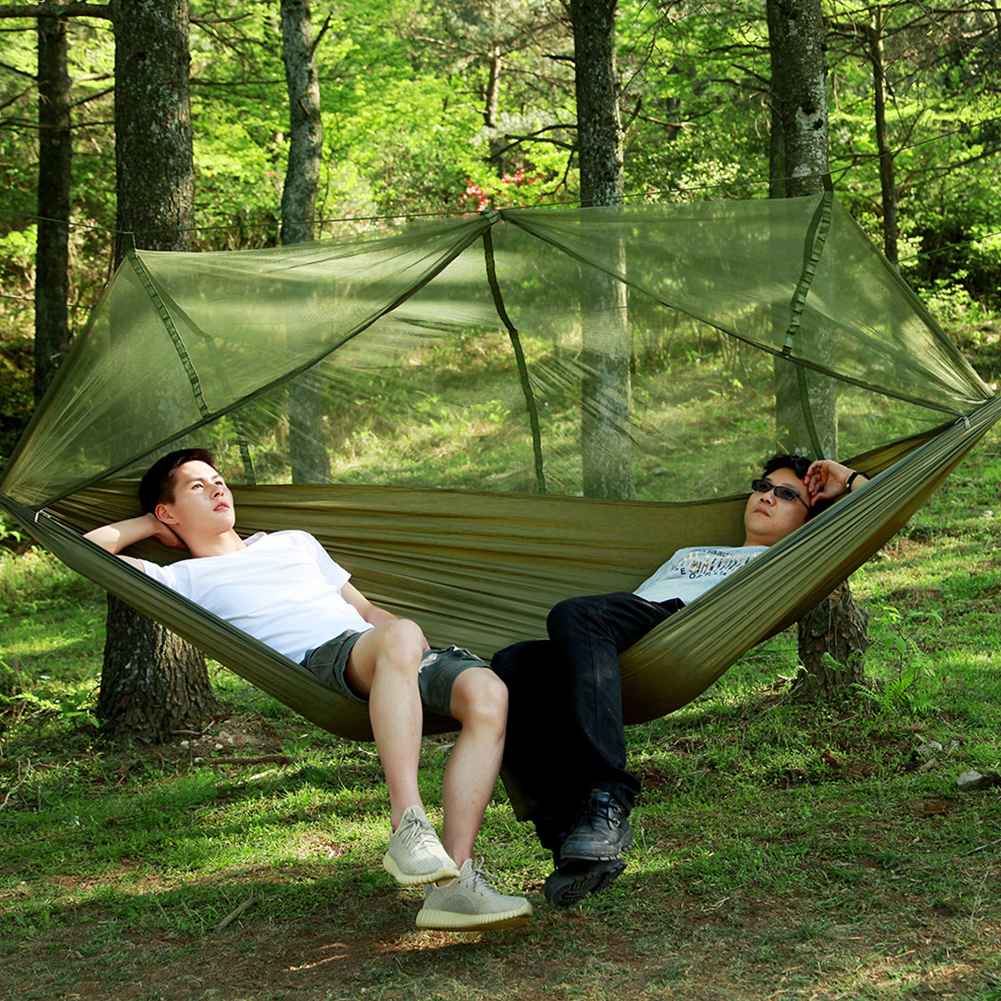 Hammocks 1/2Person Lightweight Camping Hammock Tent Awning Rain Fly Tarp Waterproof Mosquito Net Hammock Canopy 210T Nylon Hammocks 230804