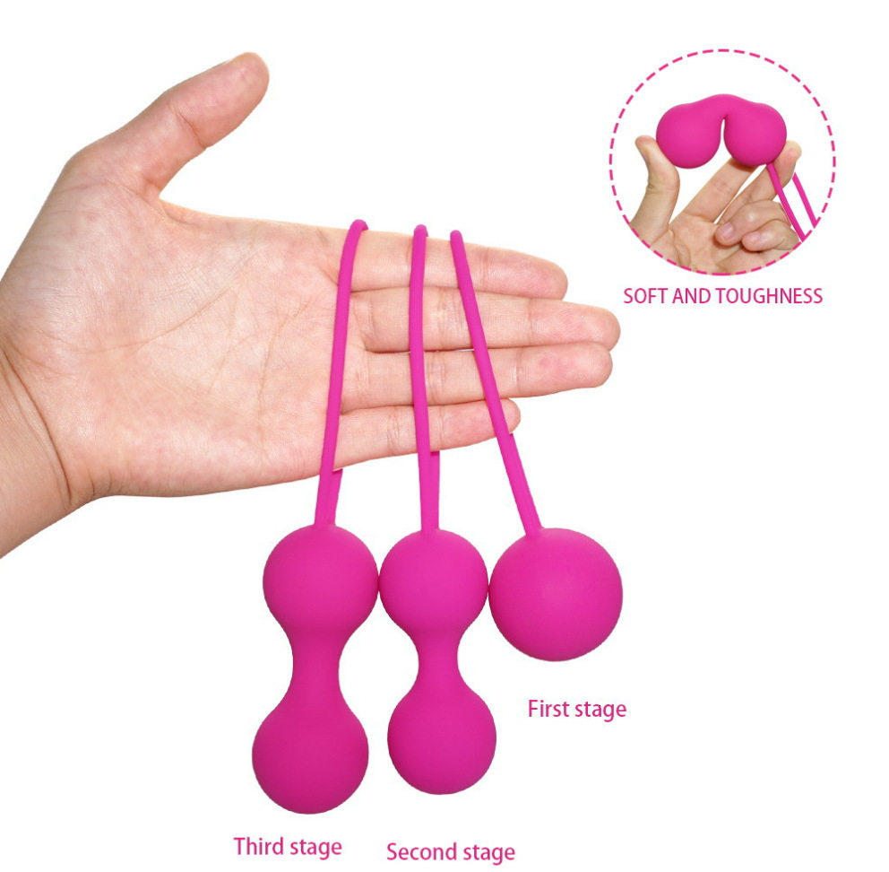 EggsBullets 3pcsSet Safe Silicone Ball Exerciser Pelvic Floor Muscle Trainer Perinee Tighten Sex Toys for Women Vaginal Geisha 230804