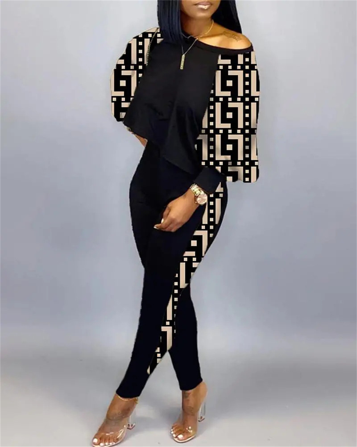 Women Tracksuits Jogger Dress Shirts and PANTS Suits letter Print 2 Piece Set Long Sleeve Lady Outfit Sweatsuits Blouse Trouse Tops Leisure Clothes ou