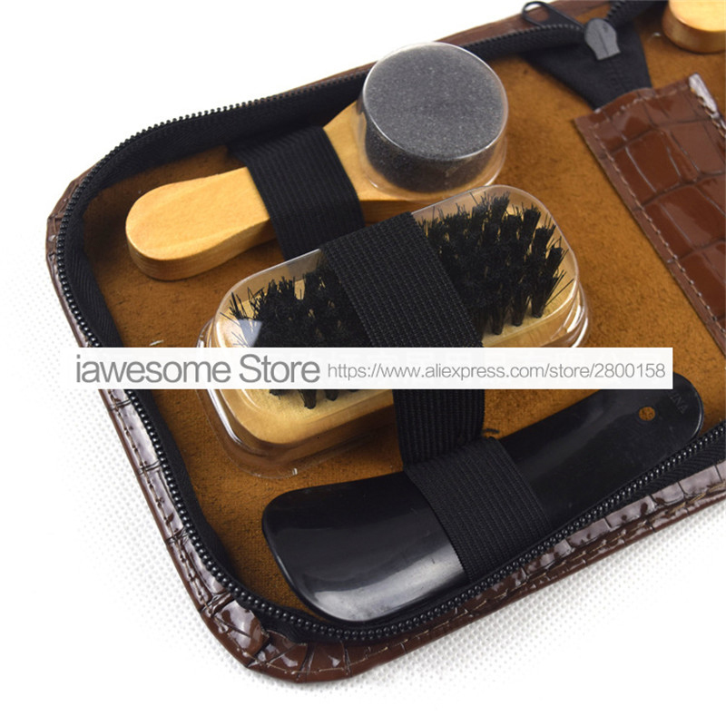Shoe Kit for Boots & Sneakers Professional Cleaning Set with Polish Brush, Horn Shine Tool, Leather Care - 2024
