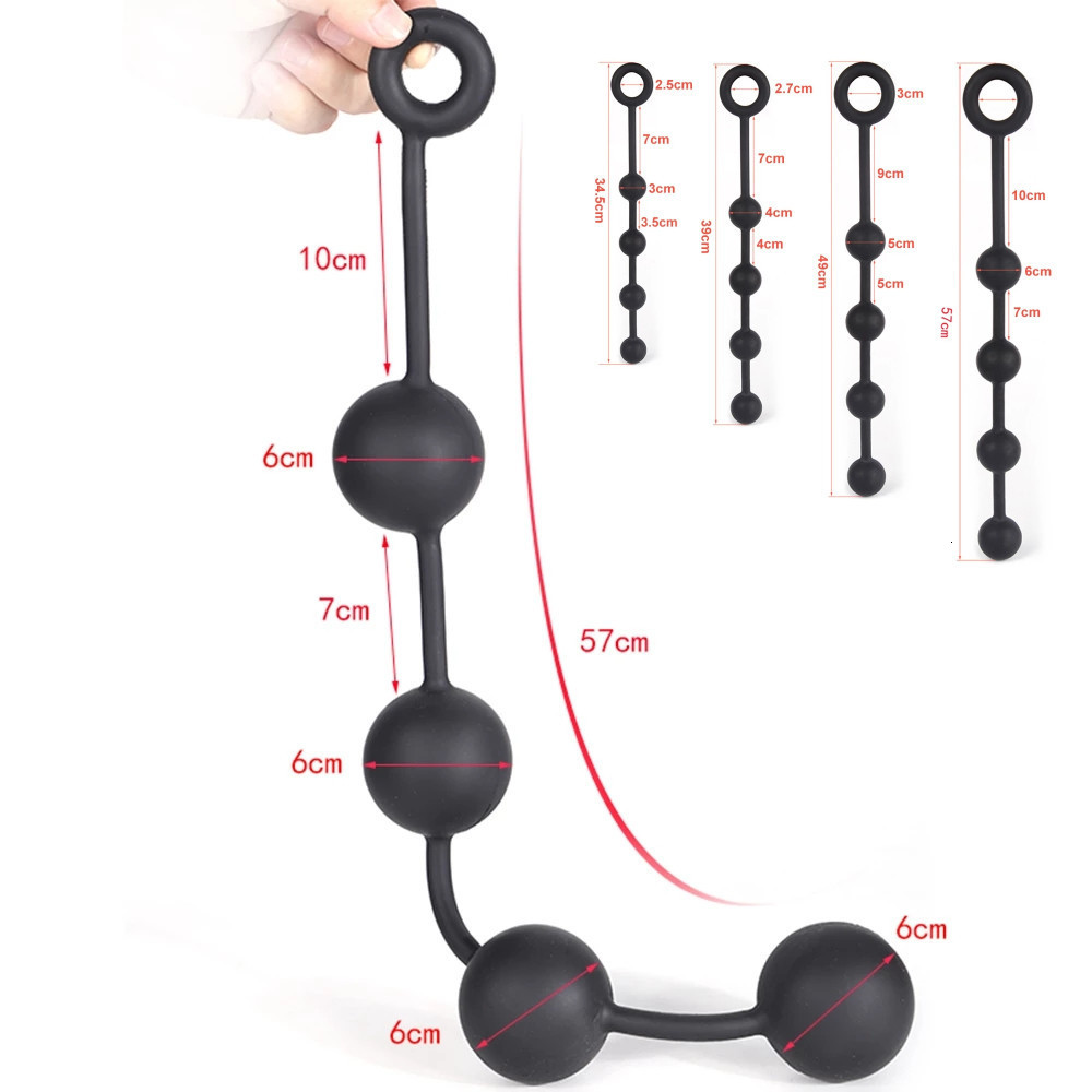 Anal Toys Super big 6 CM Beads Chain Plug Play Pull Ring Ball 4 Sizes Masturbation Prostate Sex For Woman Men Products 230804