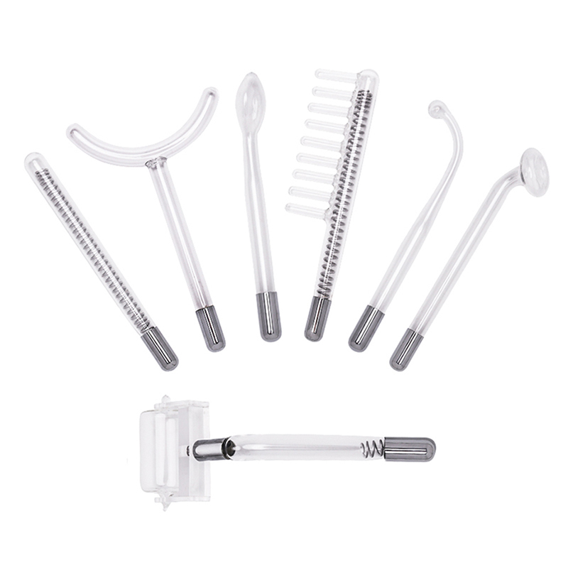 High Frequency Facial Machine Electrotherapy Wand Glass Neon Argon Wands Remove wrinkles Inflammation Acne Treatment Skin Rejuvenation Spa Home Use