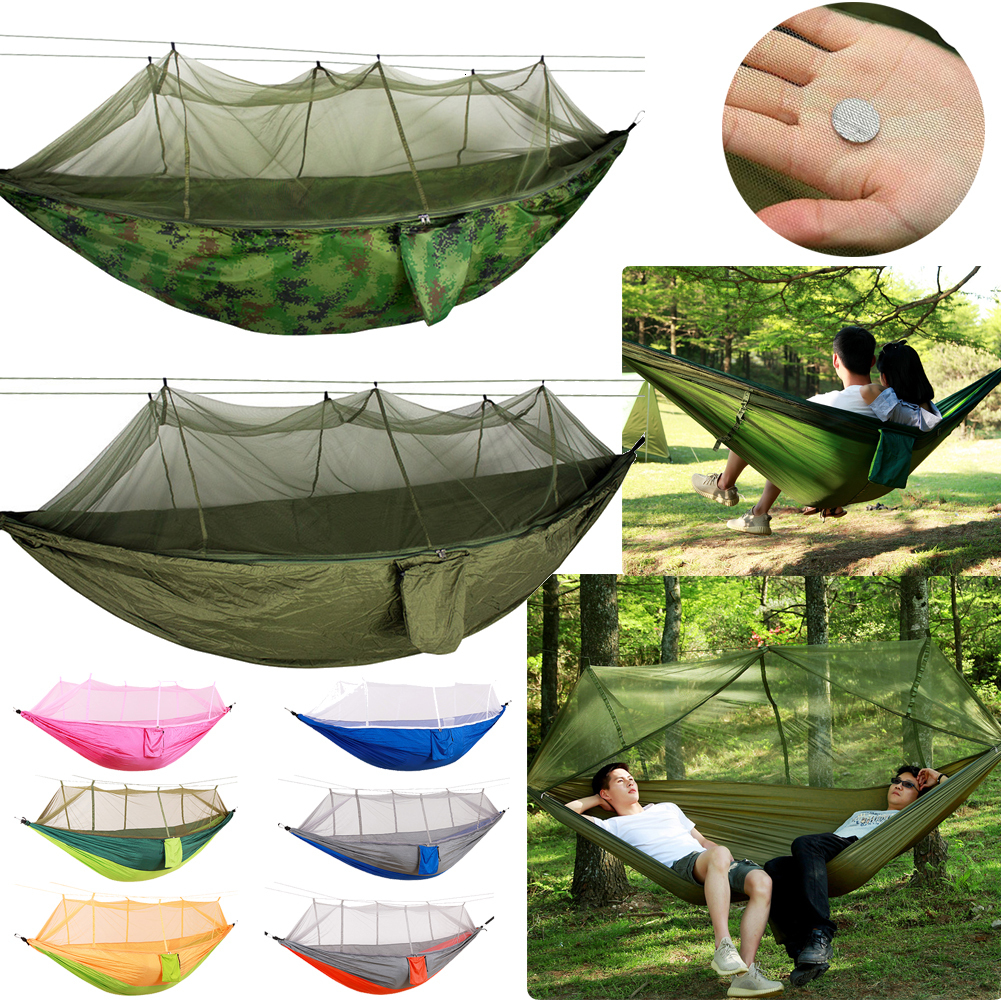 Hammocks 1/2Person Lightweight Camping Hammock Tent Awning Rain Fly Tarp Waterproof Mosquito Net Hammock Canopy 210T Nylon Hammocks 230804