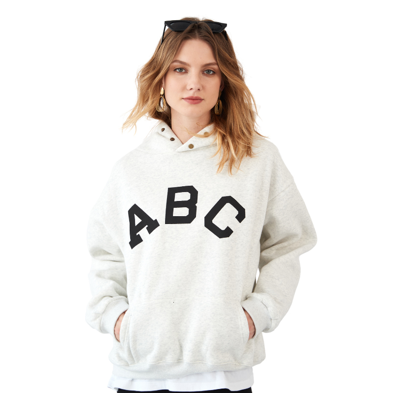 Women s Hoodies Sweatshirts Vintage Hooded Sweatshirt Streetwear Light Gray Dark Green Long Sleeve Oversized Hoodie Winter Warm Cotton Fleece Women 23