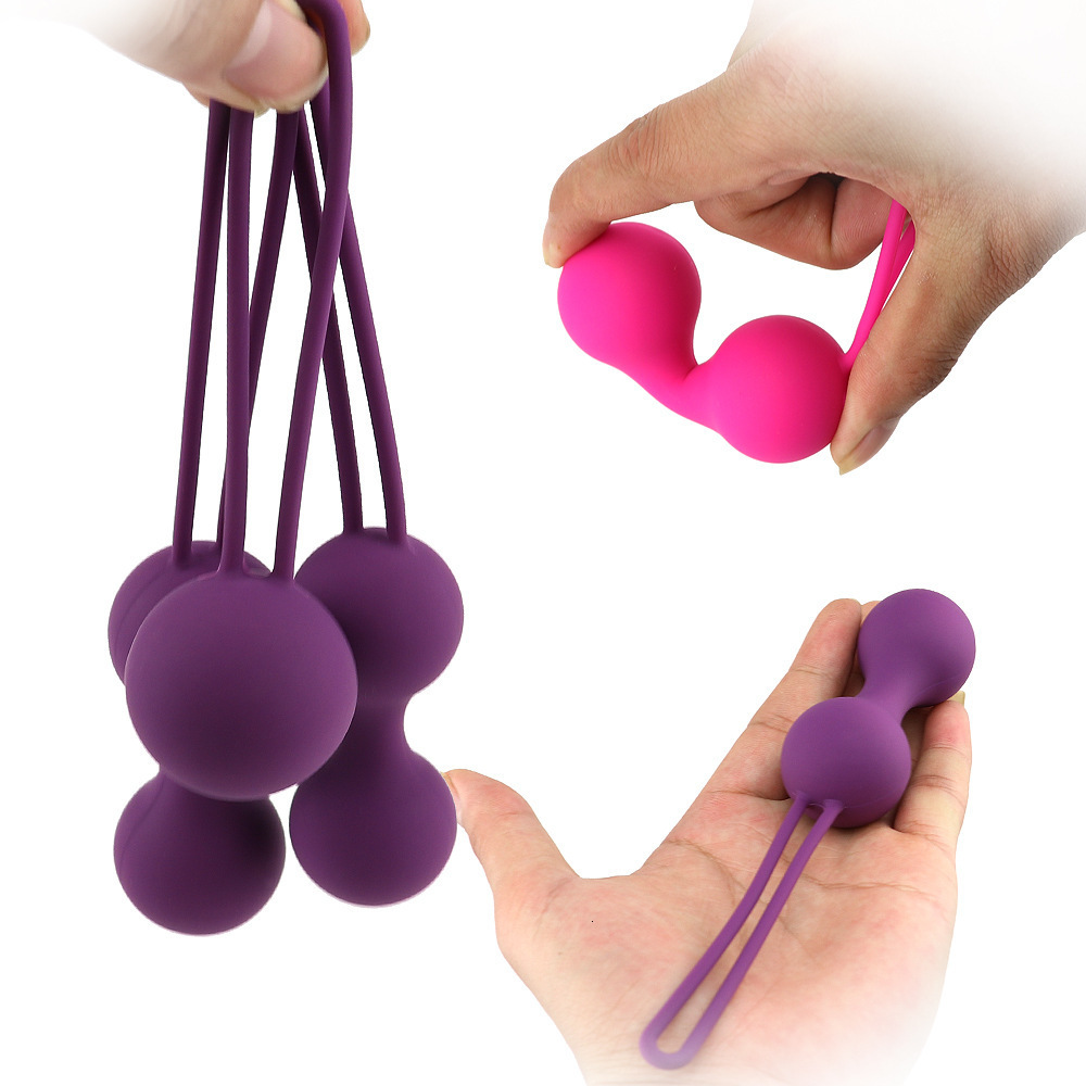 EggsBullets 3pcsSet Safe Silicone Ball Exerciser Pelvic Floor Muscle Trainer Perinee Tighten Sex Toys for Women Vaginal Geisha 230804