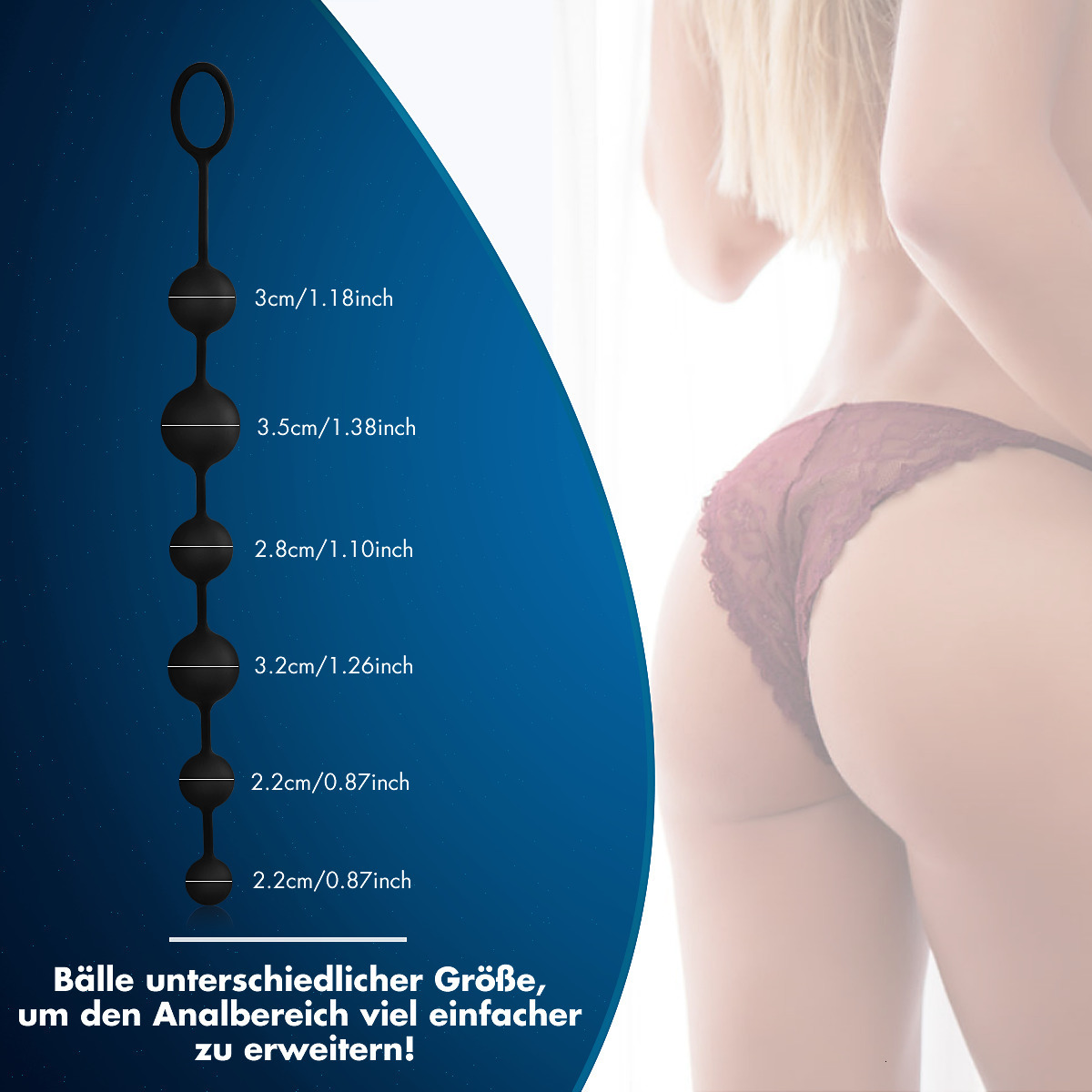 Anal Toys Bead Silicone Butt Vaginal Plug Ring for Men Women Chain with 6 Balls Adults Erotic Sex Prostate Massage 230804