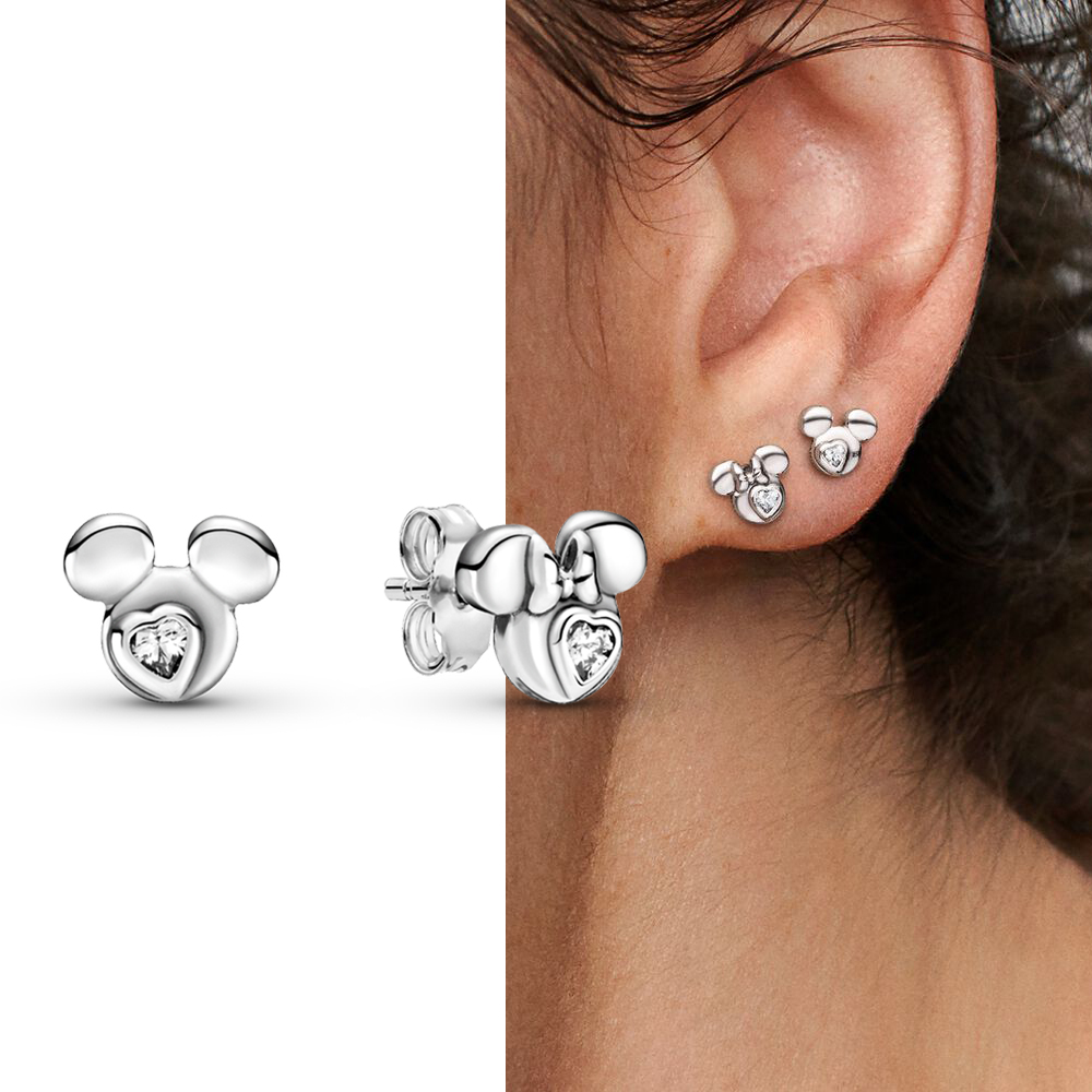 925 Sterling Silver Earrings Unlimited Stone Charm Heart Earrings DIY Suitable For Primitive Fashion Jewelry Accessories Gift Free Delivery