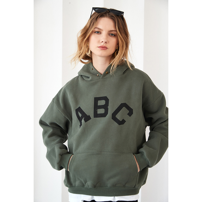 Women s Hoodies Sweatshirts Vintage Hooded Sweatshirt Streetwear Light Gray Dark Green Long Sleeve Oversized Hoodie Winter Warm Cotton Fleece Women 23