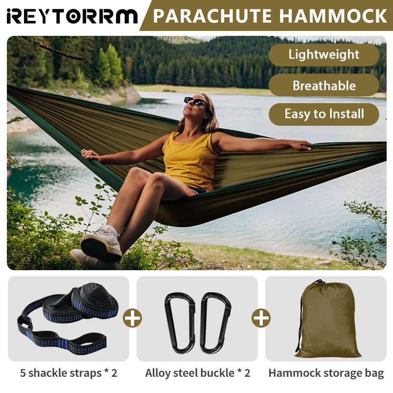 Hammocks Single Camping Hammock 220x100cm Durable Safety Adult Indoor Outdoor Hanging Sleeping Removable Soft Bed Travel Can hold 500lbs 230804